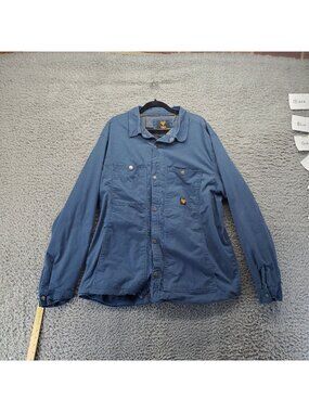 Hawx Jacket Mens 2XL Blue Workwear Flannel-Lined Cotton Blend Durable Design